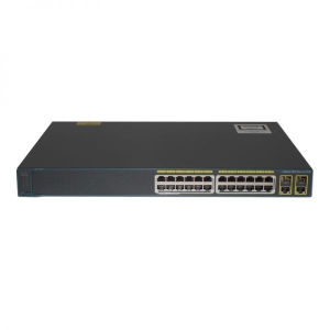 WS-C2960+24PC-L - Cisco Catalyst 2960 Series C2960+24P 24 x RJ-45 Ports PoE+ 10/100Base-TX + 2 x Combo SFP Ports Layer 2 Managed 1U Rack-Mountable Fast Ethernet Network Switch